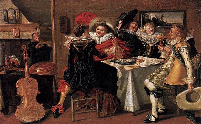 Dirck Hals Merry Company at Table Norge oil painting art